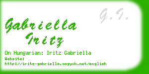 gabriella iritz business card